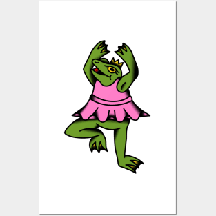 Ballerina Frog Posters and Art